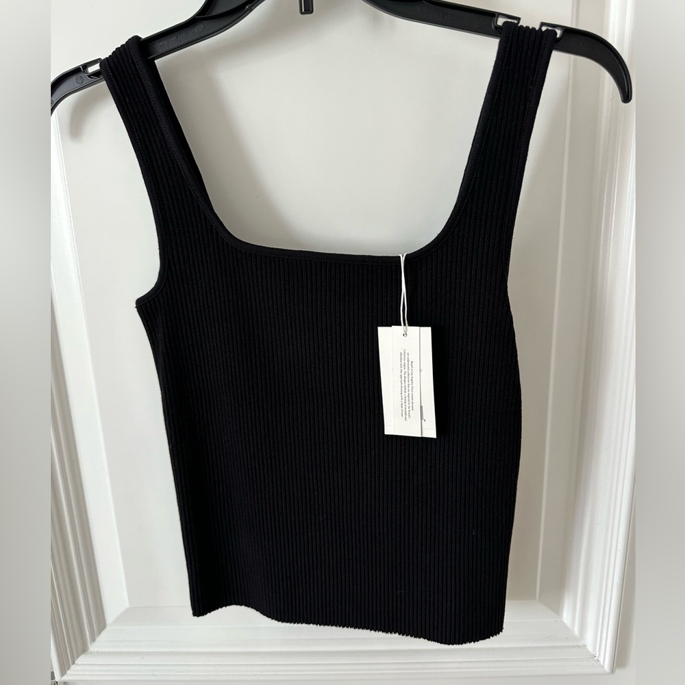 Black ribbed Vince tank